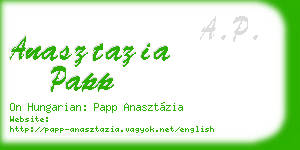 anasztazia papp business card